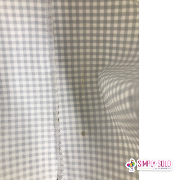 J. McLaughlin Women's A-Line Dress 3/4 Sleeve Black White Gingham Plaid V-Neck S - Picture 9 of 11